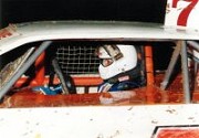 1995 - Nick prepares to do battle in the Murrays Race Parts Falcon Super Sedan at Archerfield Speedway.