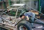 1991 - Nick at Work on a customer ordered chassis.